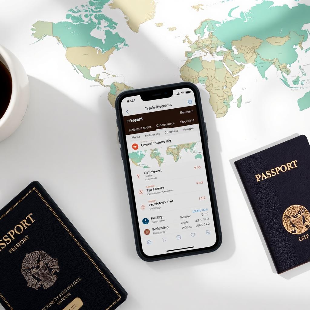 Voyager Atlas itinerary app on a phone